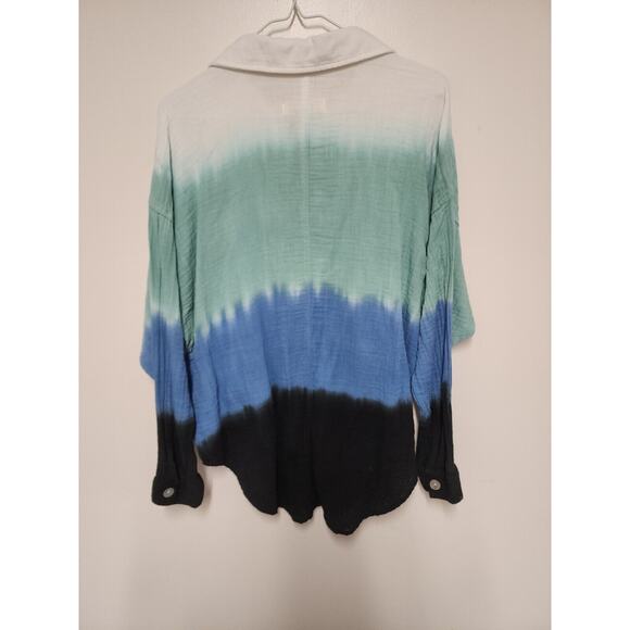 Electric & Rose Womens Oversized Sz XS Ombre Preppy Beachy Streetwear Vacation - Picture 4 of 11